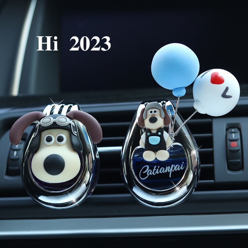 车载香薰出风口掌门狗创意汽车香水车内空调装饰男女车内饰品摆件