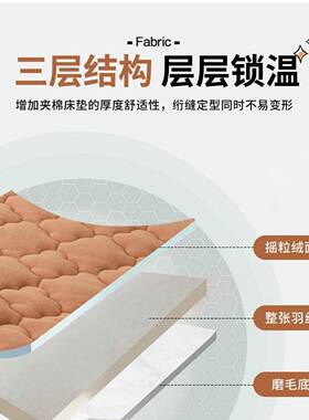 摇绒床垫软LJH20250垫家用冬季加厚保暖粒子舍宿垫单人榻榻米床褥