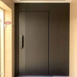 入户门防盗门奶油风子母门别墅大门进户门白色一门一景铸铝门工厂