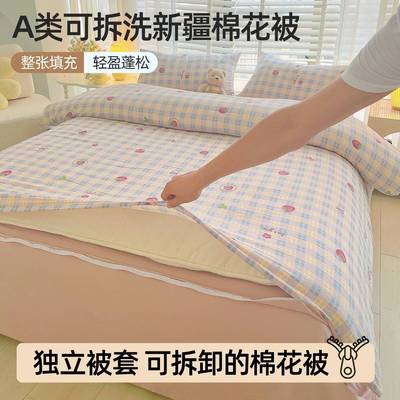A可拆子洗双被层纱被被芯43269071棉花冬被棉类被学生宿舍单人春