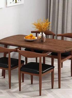 餐桌椅商用套装小户型出租家用休闲专桌椅合快餐HSU店用组长方房