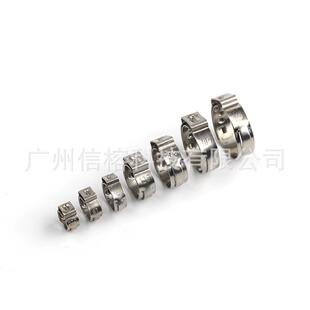 130pcs袋装锈钢单耳卡箍不圈组合配RLG钳子250mm箍箍喉抱箍