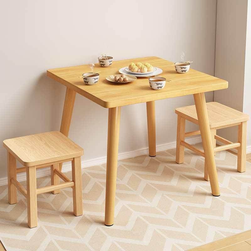 实木小方DRV桌餐桌用方吃形饭桌子家新中式原木四方桌简约客正厅