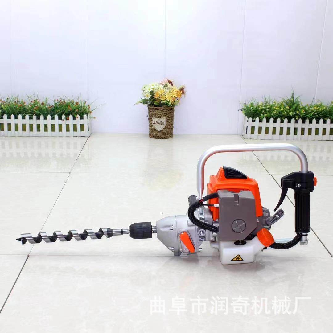一HWB孔键启凿动汽油镐手提式钻钻机汽油冲击电镐岩机破石电锤