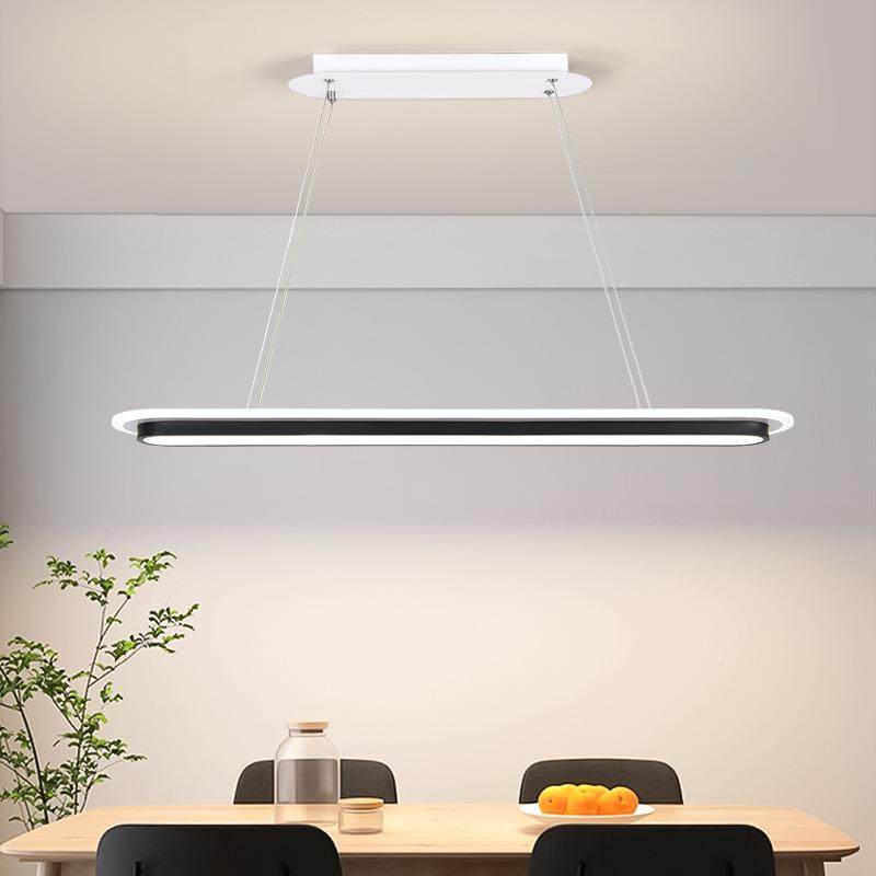 直供餐CTR厅吊灯新款长现代简约家用一字厅条台饭餐桌吧吊灯具