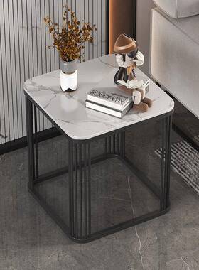 式极简小16706茶几客家用沙意边几轻奢岩板方桌洽谈厅现简约发阳