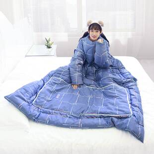 保暖被芯成儿童睡袋防踢可拆卸穿的秋被被子单人床九孔纤维暖绒