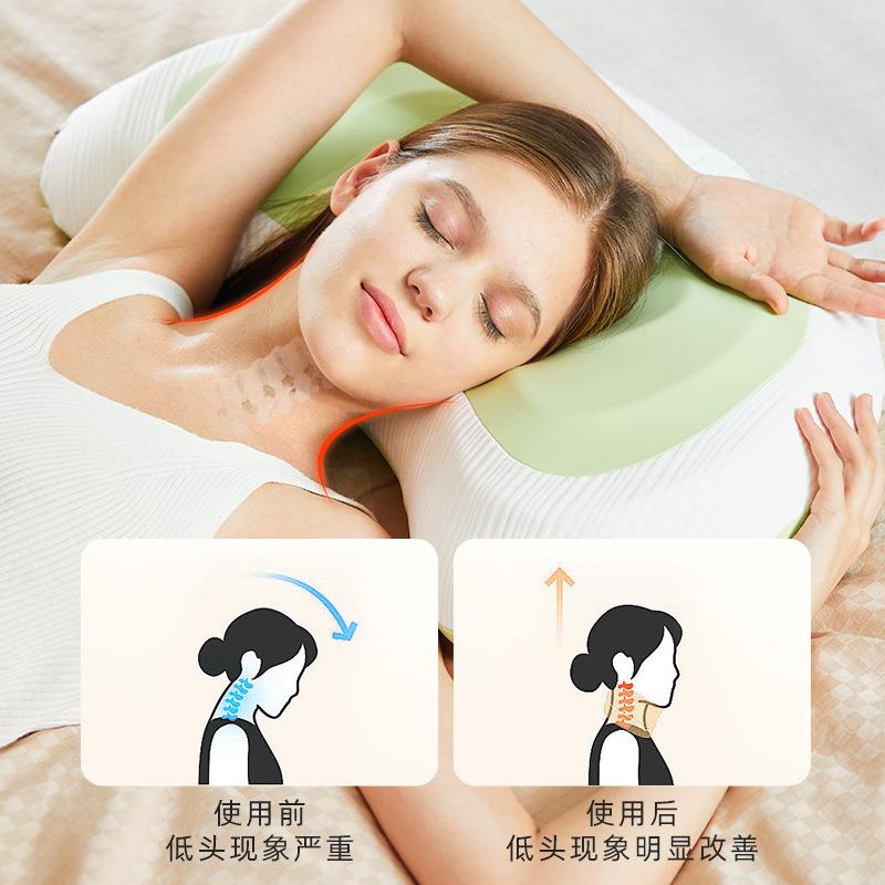 货源记001枕弯头月慢回弹枕棉芯护颈枕猫肚枕单忆人家用记忆棉枕