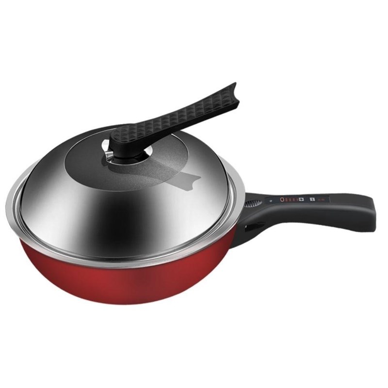 厨乐多智能家用一体不沾水洗电热炒锅-防干烧带温控-麦饭石电炒锅
