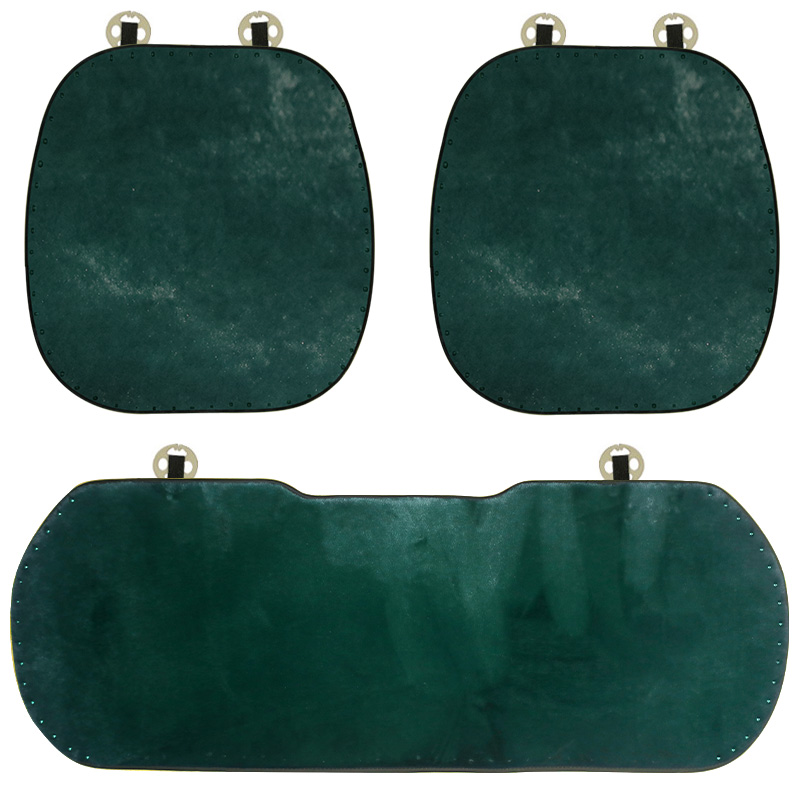 冬季新款毛绒珍珠女王坐垫祖母绿时尚复古保暖汽车座垫单垫三件