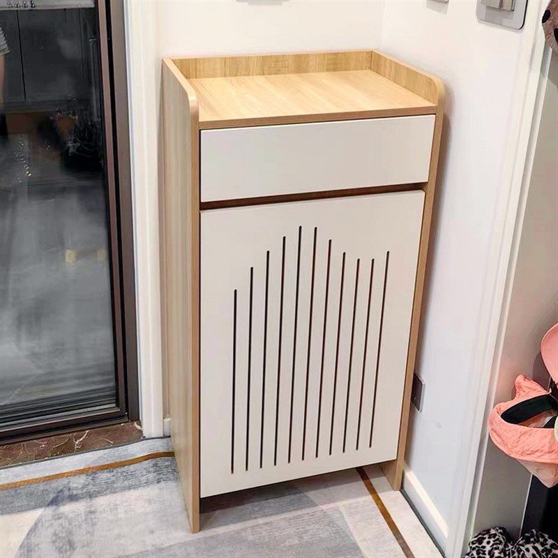 进门家用超窄鞋柜小户型迷你尺寸鞋架入户玄关柜百叶透气不臭鞋子