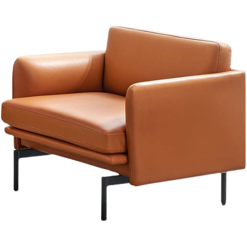 简约现代加厚西皮沙发办公室商务接待三人位酒店办公沙发家具