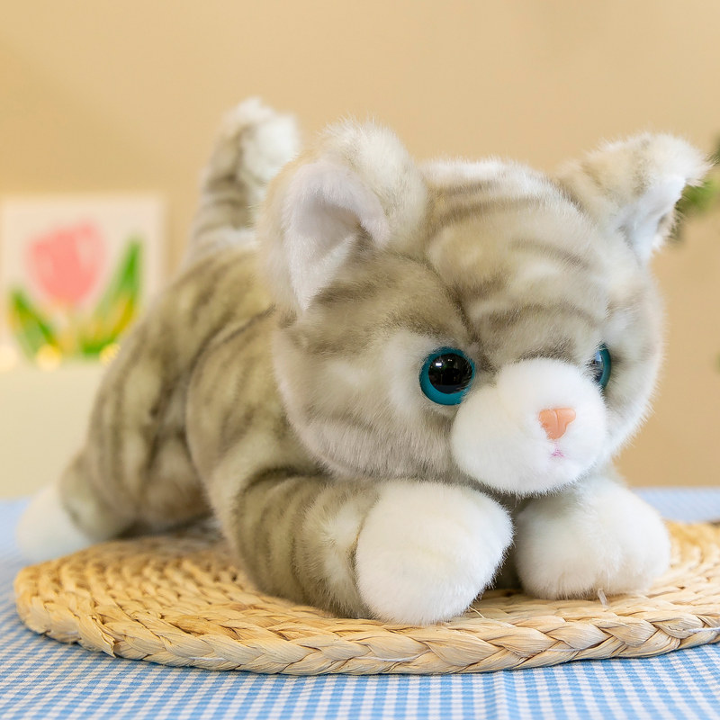 趴趴小猫抱枕猫咪玩偶布娃娃可爱仿真猫公仔毛绒玩具儿童女生安抚