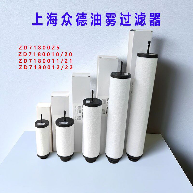 众德真空泵滤芯ZD7180010油雾过滤器排气滤芯维修保养配件7180020