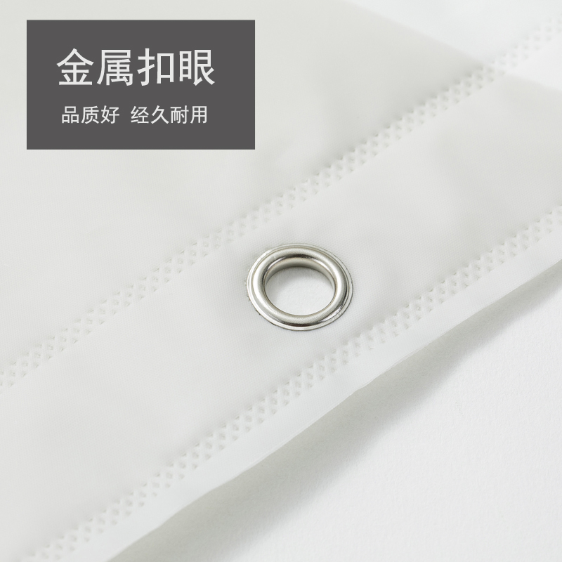 浴室防水浴帘布免打孔装卫生间加厚挡水帘沐浴拉帘洗澡遮挡挂帘