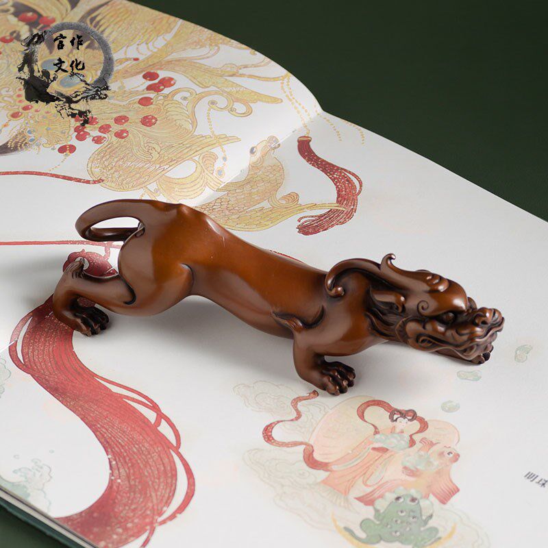 官作紫铜螭龙摆件貔貅家居客厅房间桌面办公室酒柜装饰品书房镇纸