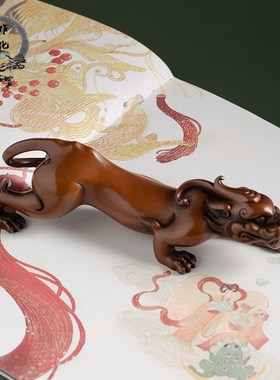 官作紫铜螭龙摆件貔貅家居客厅房间桌面办公室酒柜装饰品书房镇纸