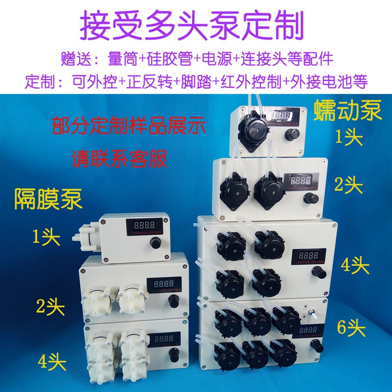可调速定时定量微型蠕动泵滴定泵多头泵计量水泵灌装机圣戈班BPT