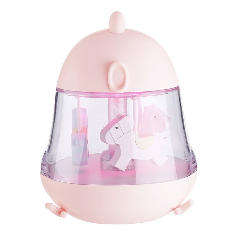 旋转木马音乐灯儿童卡通梦幻音乐盒小夜灯卧室可充电睡眠床头台灯