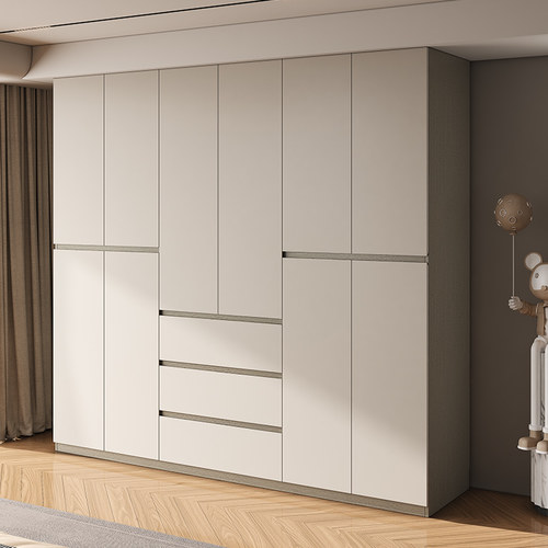 定制欧松板ENF级实木衣柜子家用卧室2024爆款一门到顶60cm深衣橱