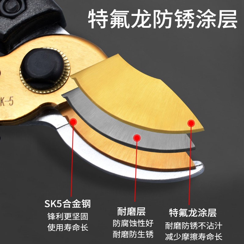 SK5钢强力园艺修枝剪园林家用省力花枝粗枝园艺剪子