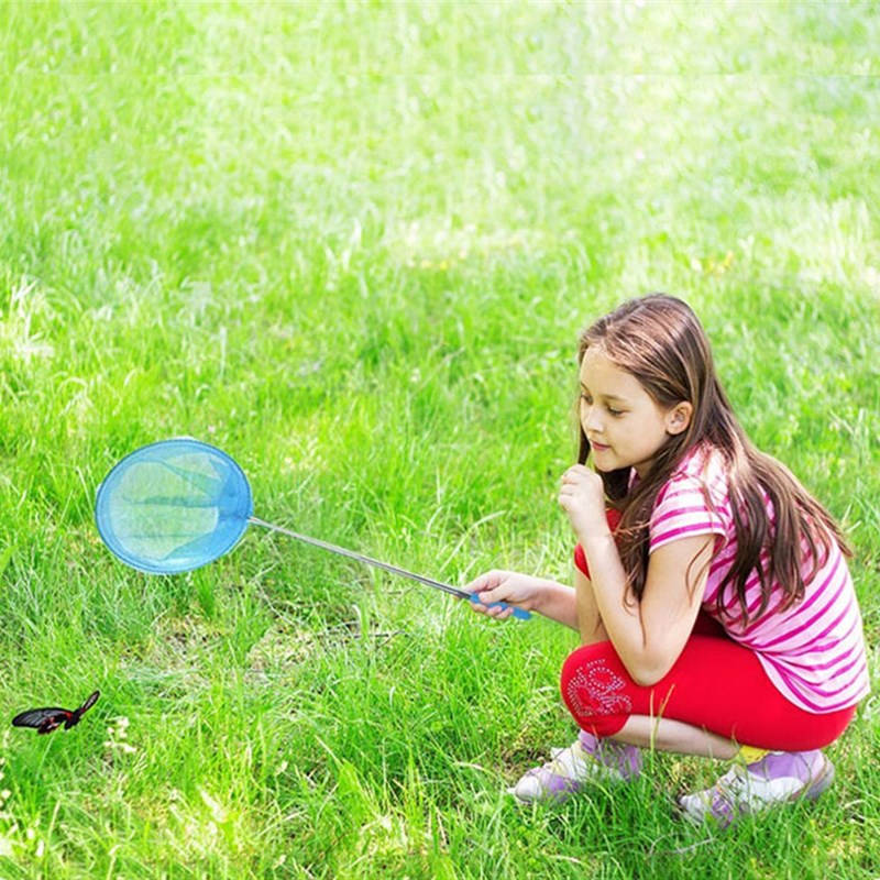 儿童捞可伸缩网兜捕蝴蝶蜻蜓昆虫抄鱼网捕鱼小孩捞网
