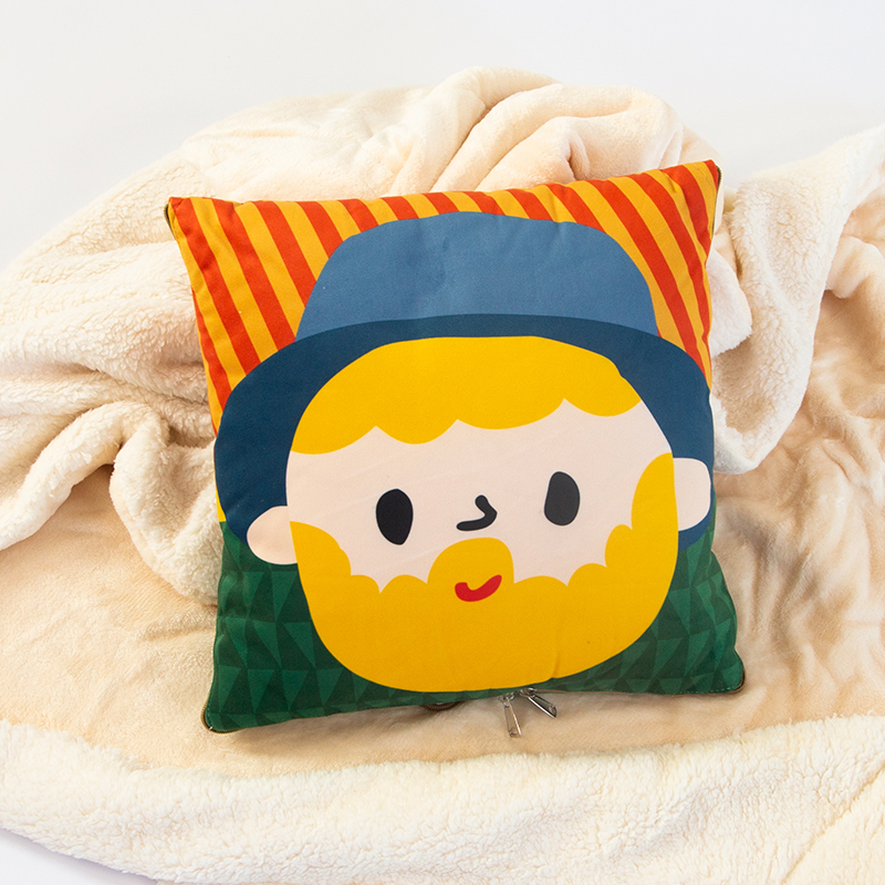 车载两用抱枕毯儿童节卡通抱枕被办公室夏凉空调被二合一午睡折叠