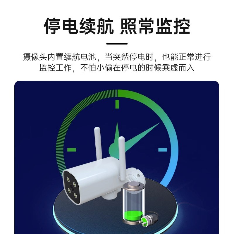 乔安摄像影头30度无死角夜视带全景家用室外防水G监控器摄影