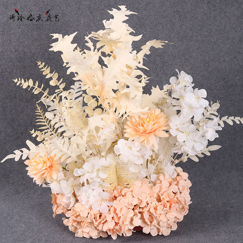 婚庆路引花花排婚礼布置装饰花舞台花材t台道具成品花地排花花球