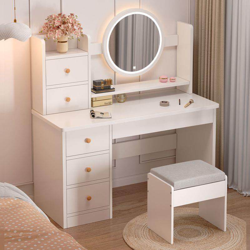 现型代简约网红梳妆户台收纳一体化妆台卧室小型化妆桌ZXJ小梳柜