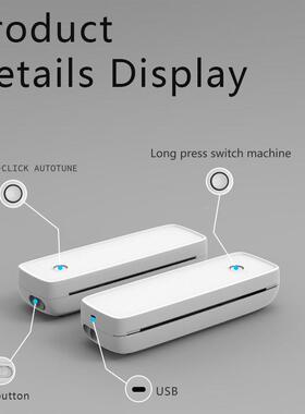 Min无iprinter打印机小型家敏A4热打印机白色A80/线可连手机用打
