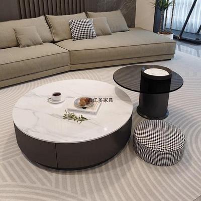 ZPM意式厅圆茶形2025新款小户型几家用岩板玻璃极简轻奢现代客设