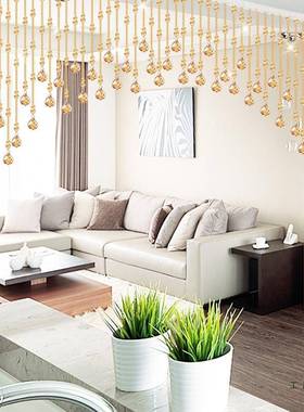 F957TTM5水晶珠帘门帘打断帘家用客卫生隔间卧室帘子葫芦厅新款免