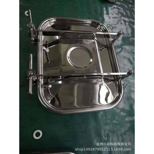 常厂家供不锈钢方形人孔手直孔快力开手孔盖压快WZZ开压人孔