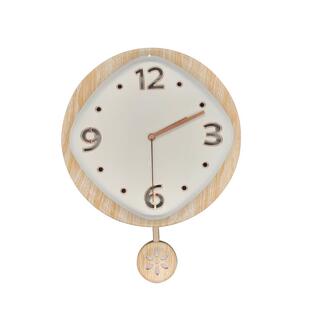 时尚带灯FLN挂钟带英摇代摆锤夜光石钟现创意表卧室客厅静钟音时