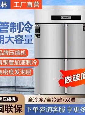 商用门冰箱商用四冷六门冷藏冷冻双温四大容量RLL包邮厨房立式开
