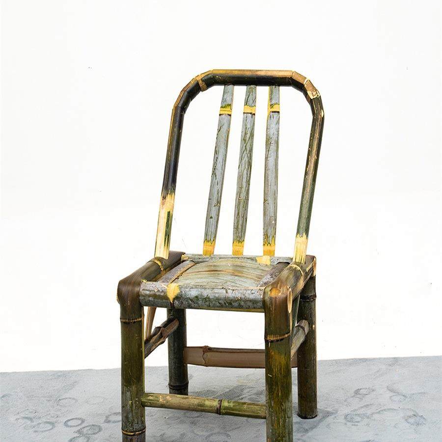 椅子靠背椅家用老式椅子SLM手工编竹织藤椅阳台竹凳子小子方凳竹