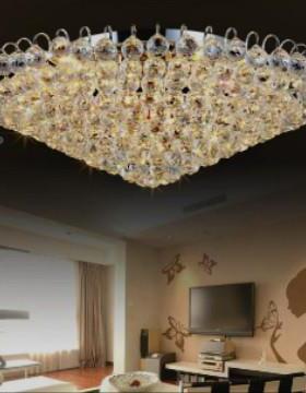 奢华大气LDE水顶晶圆形吸83010灯欧式厅水客晶灯卧室灯具餐厅灯饰