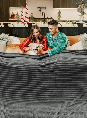 无拼接米BSM抽条法绒毛毯加毯厚床单露营盖拍照背景毯多功兰能绒3