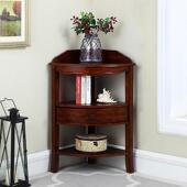 厂家直实jm001销具腾逸家美式 木三角置架卧室物墙角落地柜子客厅