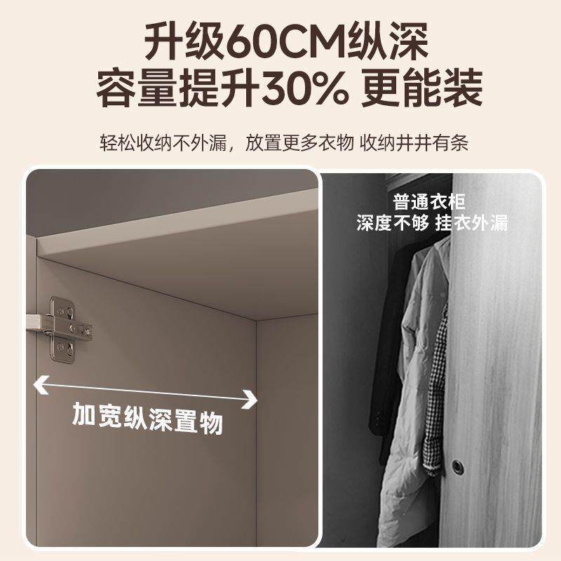 XZQ实木衣柜家用开卧室对门简分约代组装简易现多层格儿童出租房
