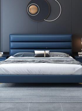 床头单买软包靠背实落木新款单独轻奢简约地头床MVO板实木薄主卧