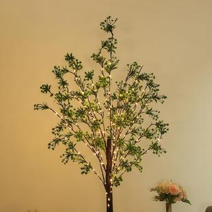 水草花灯院铜线庭家树居饰圣诞派对场景发光树氛围ASI铜装线发光