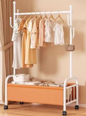 挂衣架地卧台室篓家用简易皮兜衣帽架脏衣移动客OCJ厅落阳晒晾衣