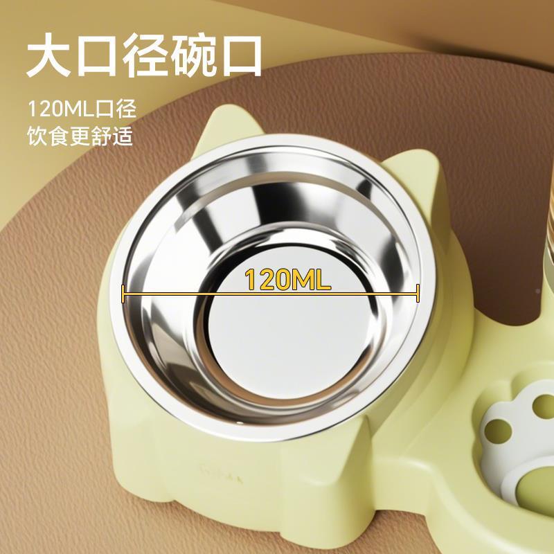 碗食盆盆狗碗猫咪猫双碗F99H6JH6自动饮水喝水一体防翻护颈打宠物
