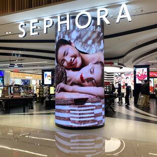 室内全彩led弧形屏柔性异形电子显示屏商场高清广告大屏软模组