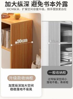 架落地置物书架简易家多用阅读架卧室靠墙收纳柜ODY矮柜书层储物