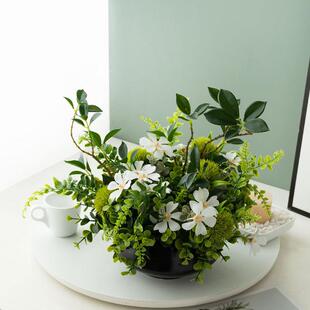 仿真装绿植电盆栽假44BkKCbc花办公室桌面客桌厅餐书房茶几岛台视