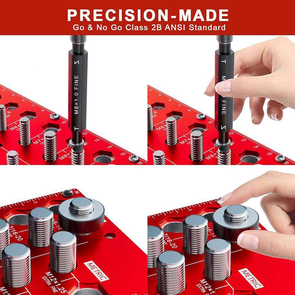 3公8孔蓝螺螺丝量VKB红规制英制通止量规螺母螺栓纹螺丝检查器