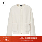 摇粒绒气质时尚 POLOWALK旗舰店女式 外套保罗秋冬新品 淑女风外套衣